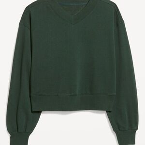 Forest Green V-Neck Women's Sweater